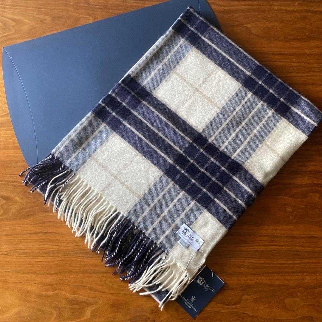 【完売レア柄】新品　ジョンストンズ　ストール　極上カシミア　現在定価86900円 完売レア柄】 ジョンストンズ ストール 極上カシミア 現在定価86900円